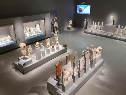 inside the Archaeological Museum of Chania