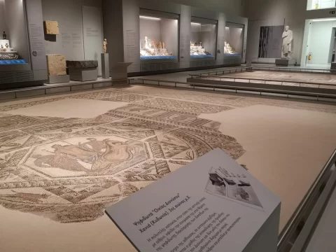 inside the Archaeological Museum of Chania