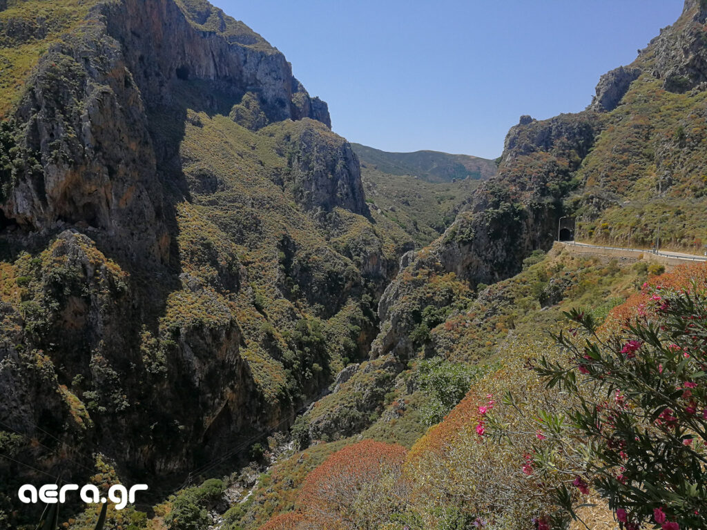 Topolia tunnel and gorge of the Τopolia